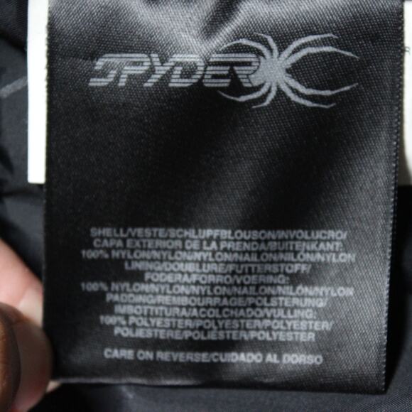 Spyder Ski Jacket Mens M Black Entrant GII Insulated Hooded Reflective Vintage - Picture 14 of 15